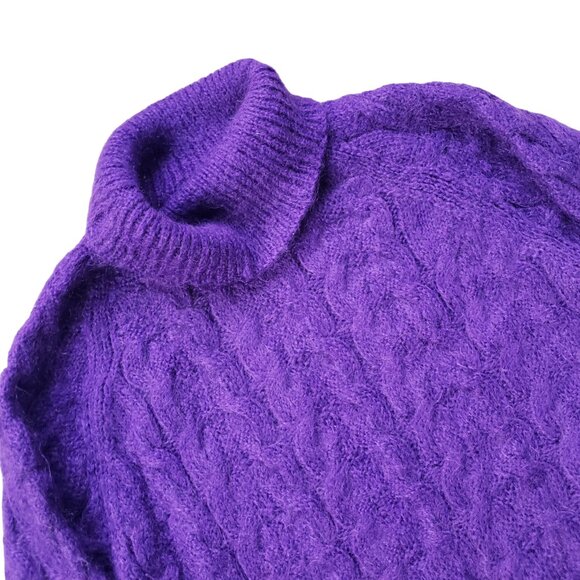Vintage Mohair Oversized Sweater Women's XS-XL Purple - Picture 1 of 7